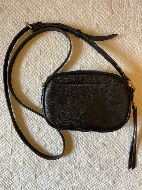 Fossil Handbags - Fossil black cowhide leather crossbody bag